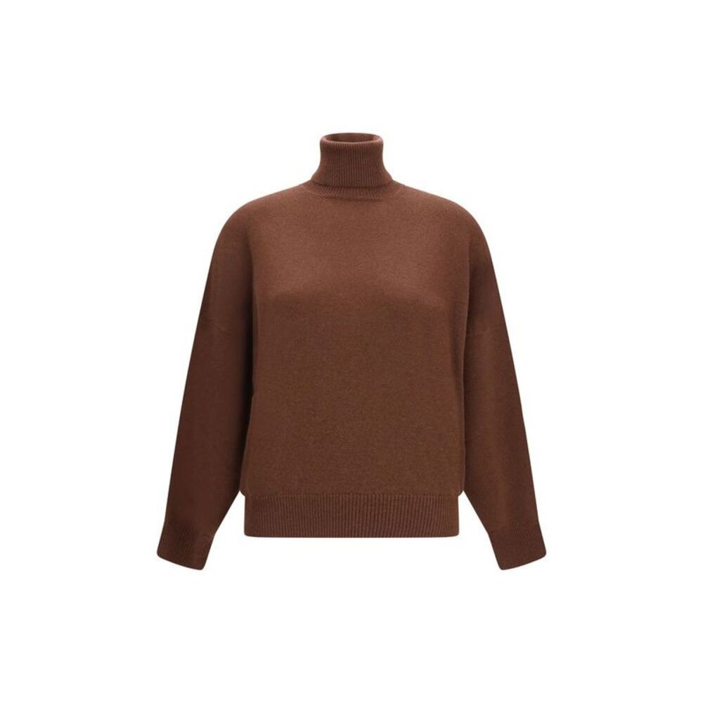 Brunello Cucinelli Brown Cashmere Women's Turtleneck